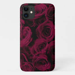 Dunkelrote magenta burgundy-Rose Case-Mate iPhone Hülle