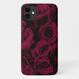 Dunkelrote magenta burgundy-Rose Case-Mate iPhone Hülle