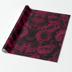 Dunkelrote magenta burgundy-Rose Geschenkpapier