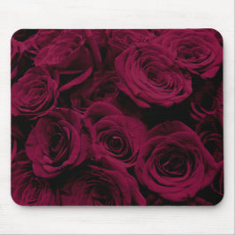 Dunkelrote magenta burgundy-Rose Mousepad