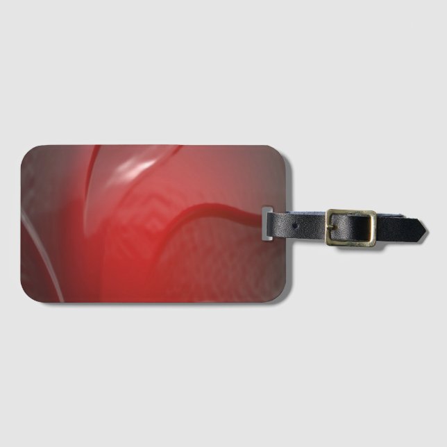 dunkelrote Plastikstruktur Gepäckanhänger (Vorderseite (Horizontal))