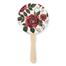 Dunkelrote Rosen Blumenset aus Fächern