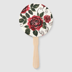 Dunkelrote Rosen Blumenset aus Fächern Fächer
