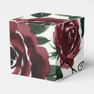 Dunkelrote Rosen Quadratische Geschenkbox Geschenkschachtel
