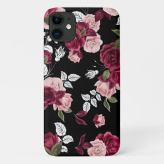 Dunkelrote Vintage Rose Case-Mate iPhone Hülle