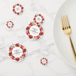 Dunkelroter Blume Konfetti