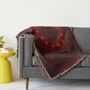 Dunkelroter Burgund-Gothic-Spitzen-Schneeflocke Decke