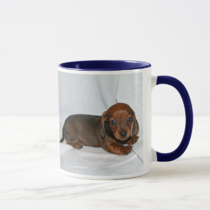 Dunkelroter Dackel-Welpe Tasse