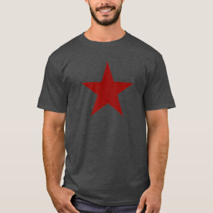 Dunkelroter Farbstern auf mehreren Farben T-Shirt