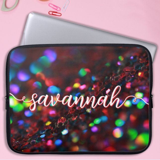 Dunkelroter Funkelschlauch Laptopschutzhülle (Von Creator hochgeladen)