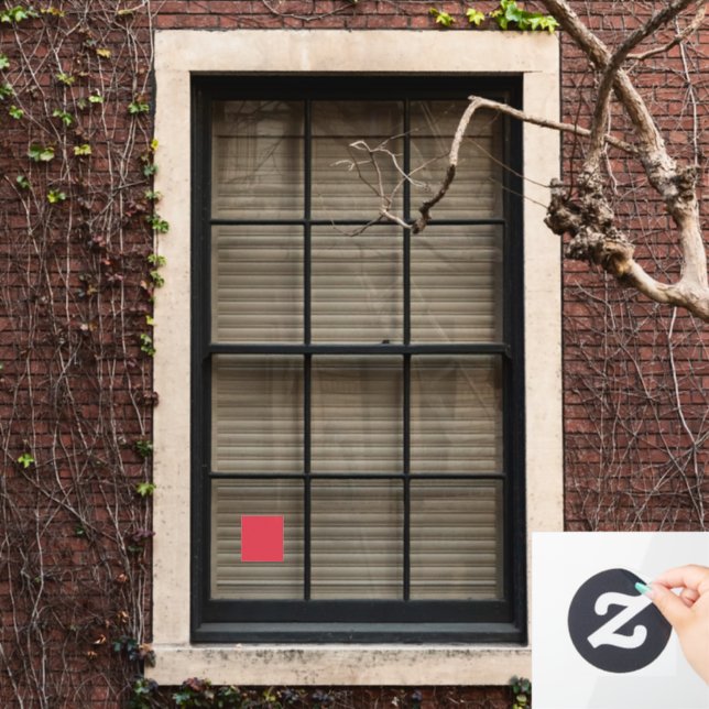 Dunkelroter Hintergrund Fensteraufkleber (Fenster Zuhause)