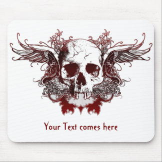 dunkelroter Schädel Mousepad