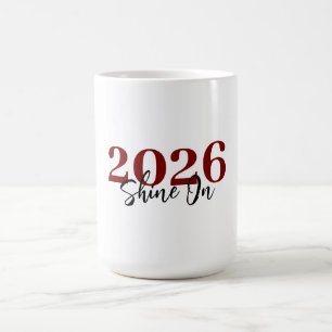 Dunkelroter „Shine Bright“ Neuanfang – Individuell Kaffeetasse