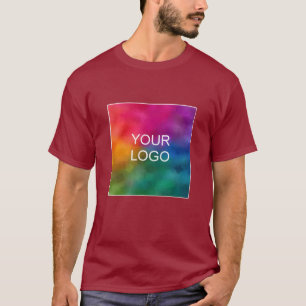 Dunkelrotes Benutzerdefiniertes Logo Text Herren M T-Shirt