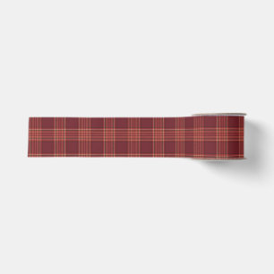 Dunkelrotes Tartan-Karo Ripsband