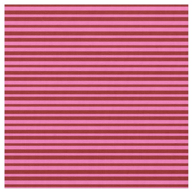 Dunkelrotes und Hot-Pink-Zeilenmuster Stoff (Nahaufnahme)