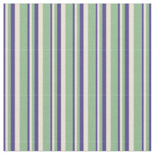 Dunkelschiefer Blau, Bisk und dunkelmeergrüne Lini Stoff