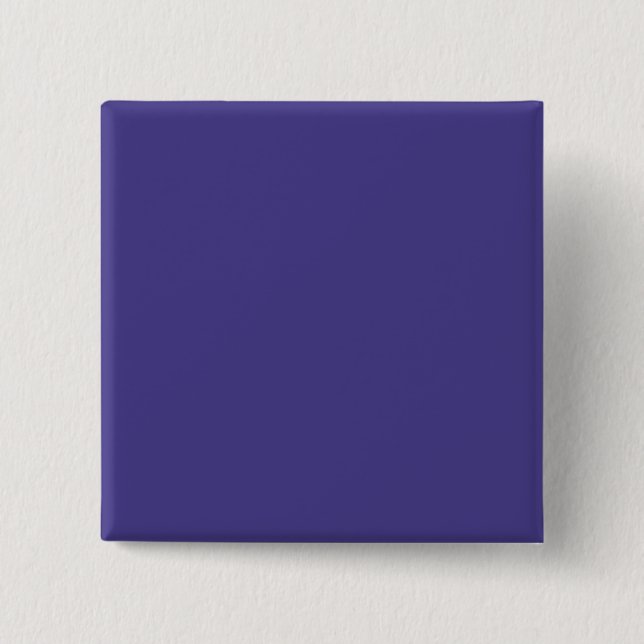 Dunkelschiefer Blau Niedlich Vollfarben Button (Vorderseite)
