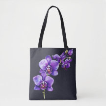 Dunkelschiefer grau, Lila Orchid-Tasche