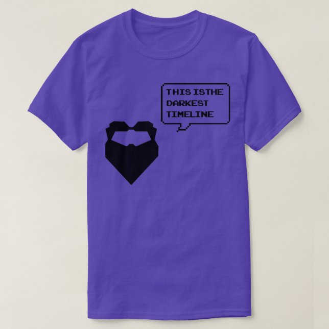 Dunkelste Zeitachse Community Bart Retro-Rede T-Shirt (Design vorne)