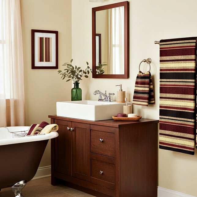 Dunkeltexturierte Streifen Badhandtuch Set (Von Creator hochgeladen)