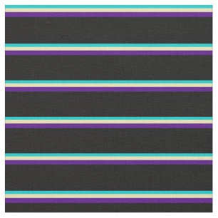 Dunkeltürkis, Tan, Indigoklögen und schwarz gefärb Stoff