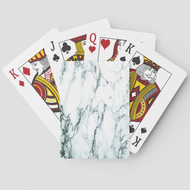 Dunkeltürkisfarbener Venenmarmor Spielkarten (Rückseite)