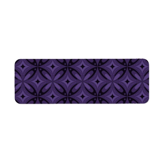Dunkelviolett gefärbtes Retro-Muster (Vorne)