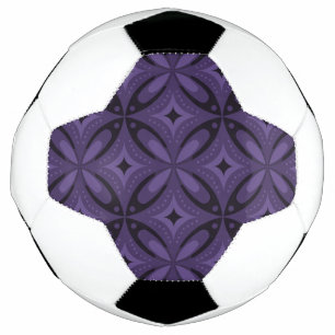 Dunkelviolett gefärbtes Retro-Muster Fußball