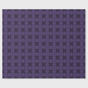 Dunkelviolett gefärbtes Retro-Muster Geschenkpapier