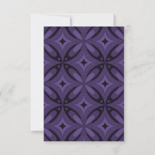 Dunkelviolett gefärbtes Retro-Muster Karte