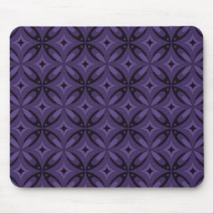 Dunkelviolett gefärbtes Retro-Muster Mousepad