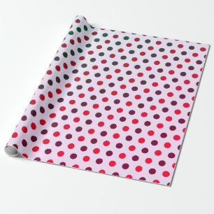 Dunkelviolette geometrische Punkte Weihnachten Geschenkpapier