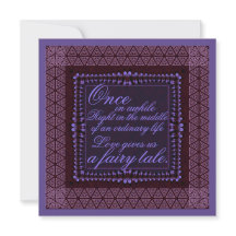 Dunkelviolette Romantik-Hochzeitseinladung