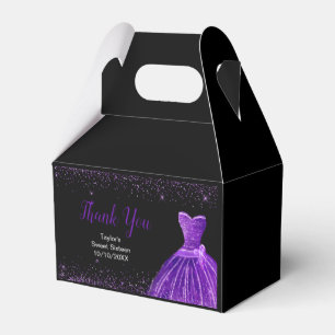 Dunkelviolettes Kleid mit falschem Glitter Sweet 1 Geschenkschachtel