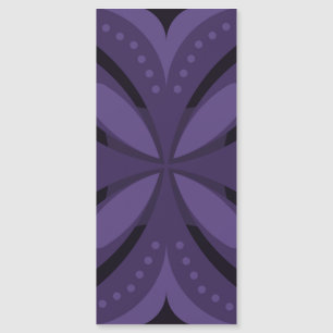 Dunkelviolettes Retro-Muster Magnetkarte