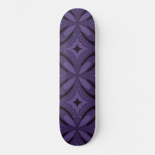 Dunkelviolettes Retro-Muster Skateboard