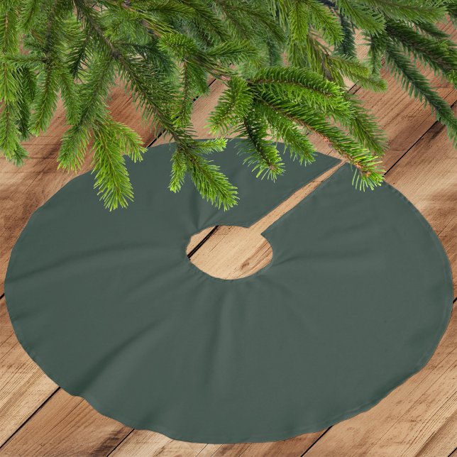 Dunkelwald grün - gebürsteter Polyester-Baumrock Polyester Weihnachtsbaumdecke (Von Creator hochgeladen)