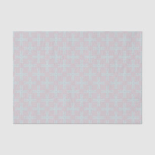 Dunkelwestliches Cross Motif Soft Gray Aqua Seidenpapier