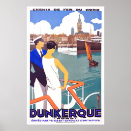 Dunkerque France Vintage Poster