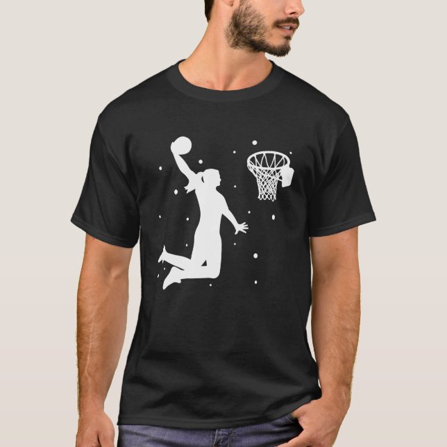 Dunking basketball player basket  basketball playe T-Shirt (Vorderseite)
