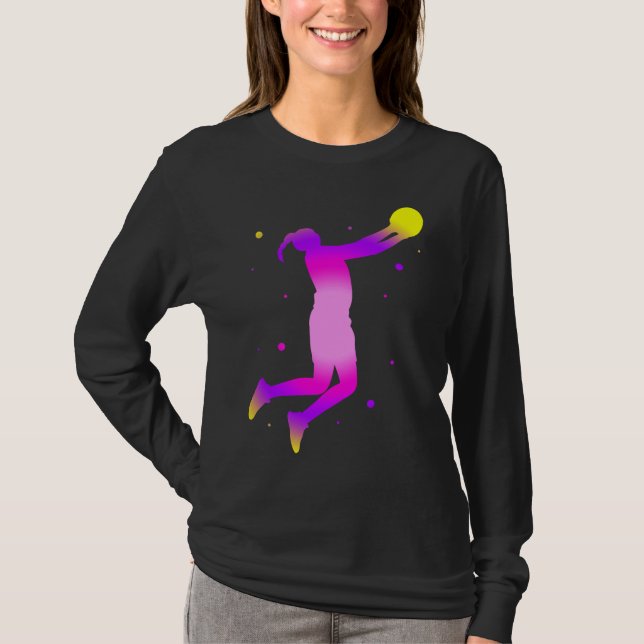 Dunking basketball player basket  basketball playe T-Shirt (Vorderseite)