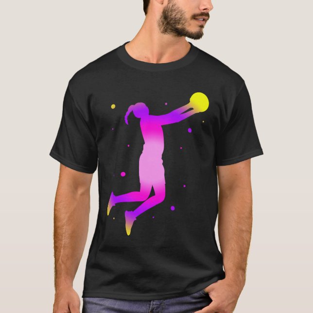 Dunking basketball player basket  basketball playe T-Shirt (Vorderseite)
