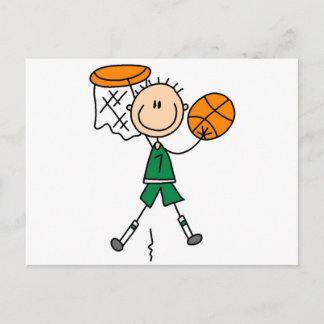 Dunking Boys Basketball Tshirts und Geschenke Postkarte