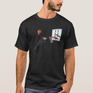 Dunking Dabbing Kim Jong Un Nordkorea Basketball T-Shirt