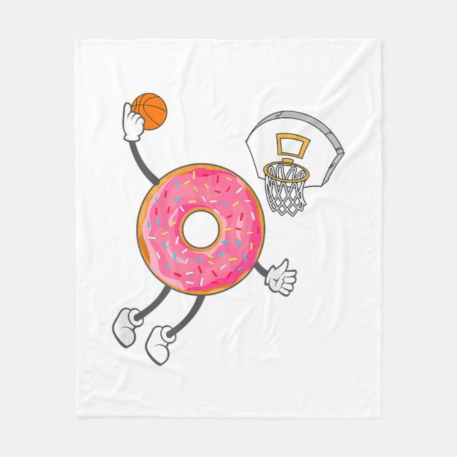 Dunking Donut Hole Food Champ Fleecedecke (Vorderseite)