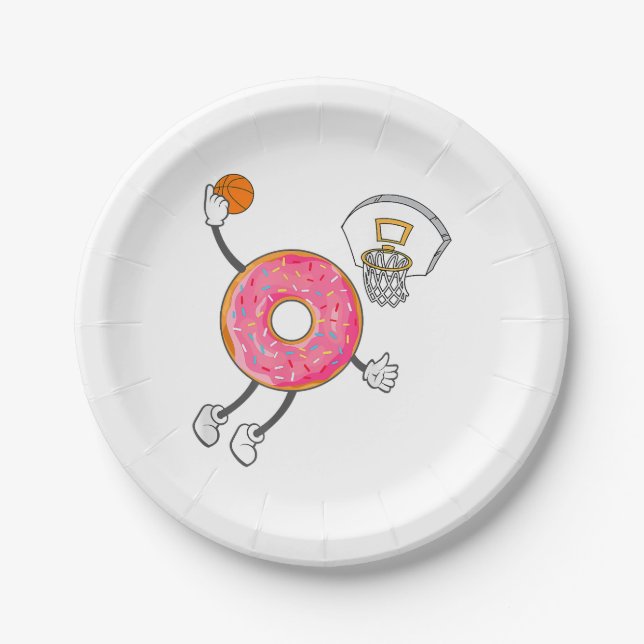 Dunking Donut Hole Food Champ Pappteller (Vorderseite)