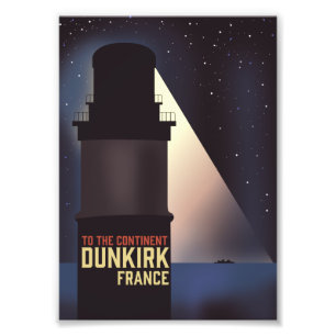 Dunkirk Lighthouse Reiseplakat. Riesenkaffee-Tasse Fotodruck