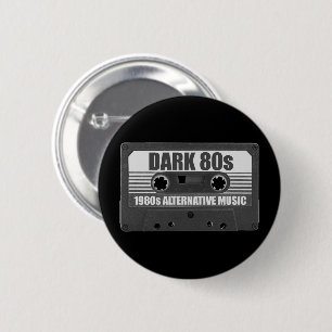 Dunkle 80er Kassette Pin Button