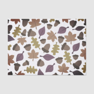 Dunkle Acorn und Leaf Seidenpapier